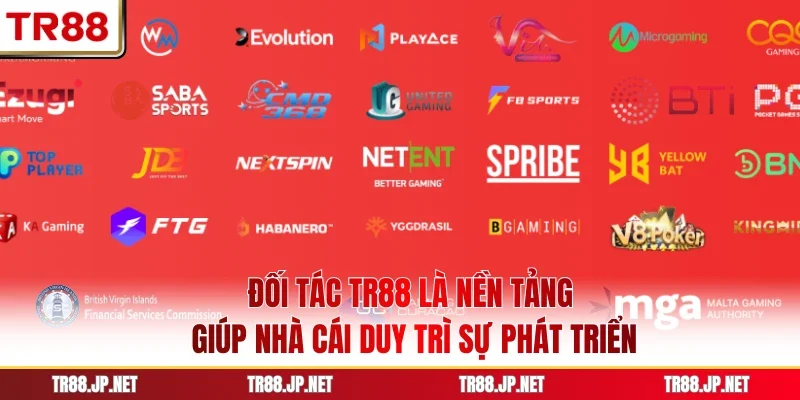 Đối tác TR88 là nền tảng giúp nhà cái duy trì sự phát triển